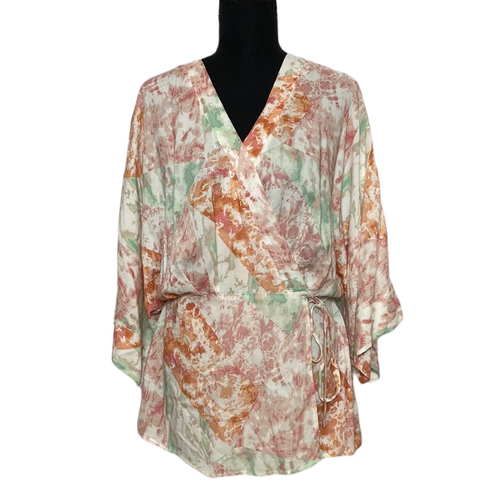 Fate Floral Boho Chic Wrap Top S